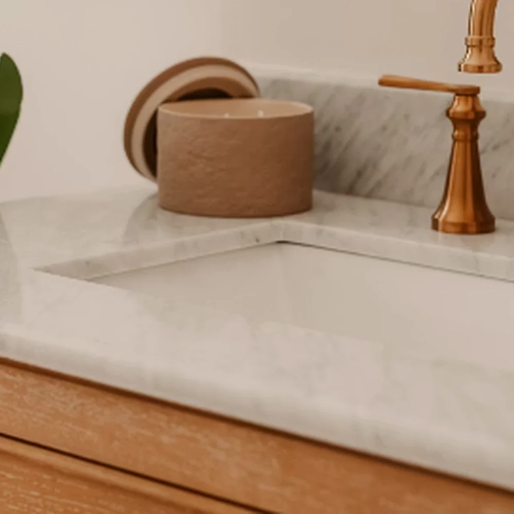 GROHE Essence single-lever basin mixer in chrome finish mounted on white ceramic basin
